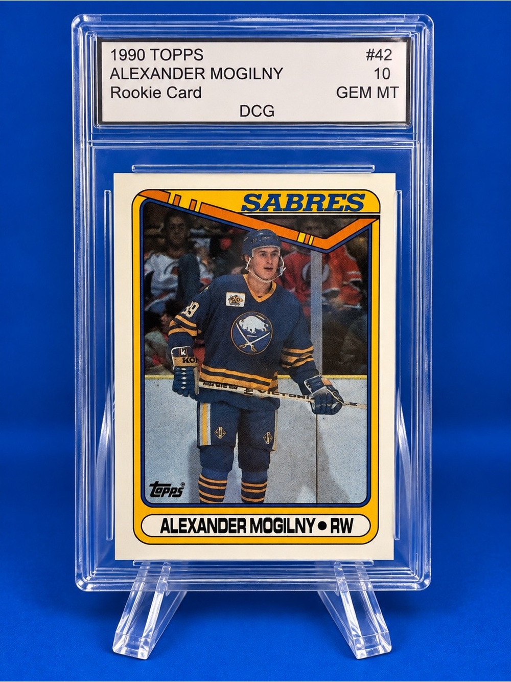 1990 Topps Alexander Mogilny Rookie card Buffalo Sabres